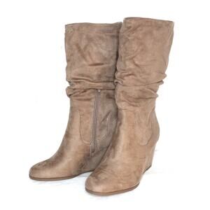 SODA Mid Calf Slouchy Wedge Boots Size 11 NWOB